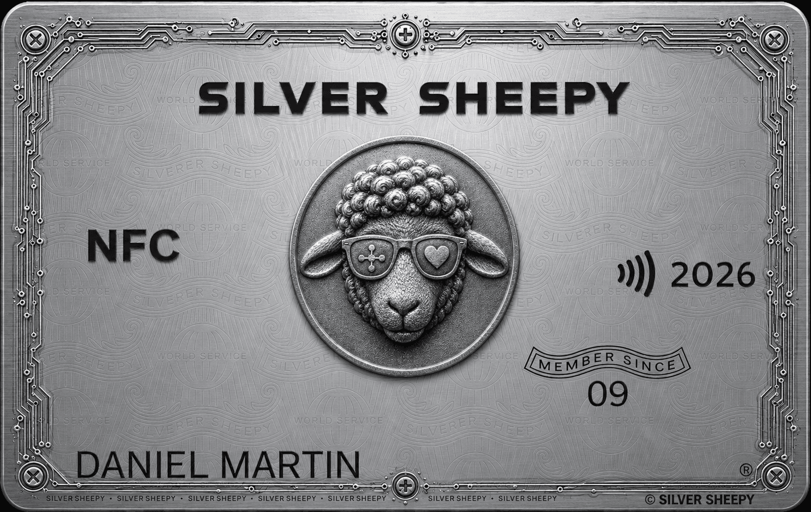 SILVER SHEEPY card